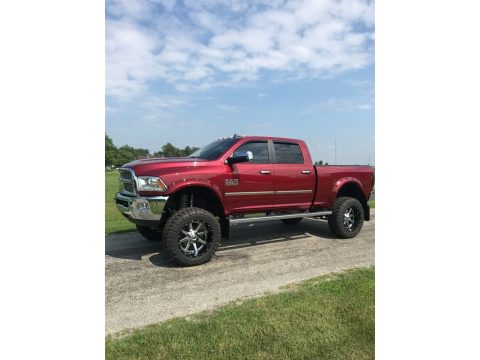Deep Cherry Red Crystal Pearl Ram 3500 Laramie Crew Cab 4x4.  Click to enlarge.