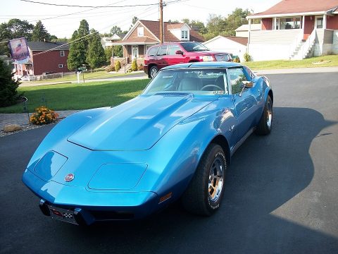 Bright Blue Metallic Chevrolet Corvette Stingray Coupe.  Click to enlarge.