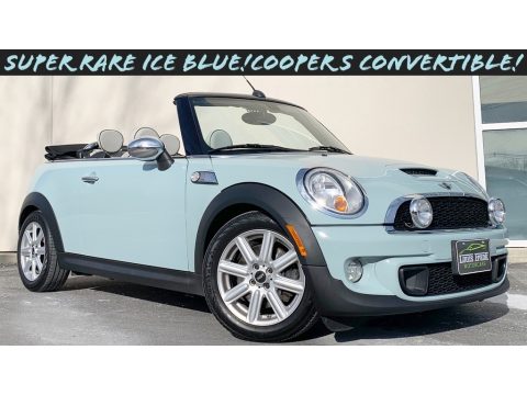 Ice Blue Mini Cooper S Convertible.  Click to enlarge.