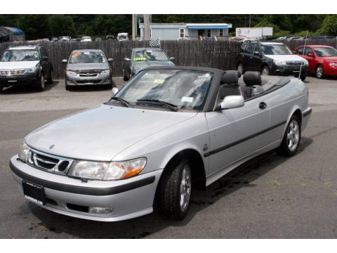 Silver Metallic Saab 9-3 SE Convertible.  Click to enlarge.