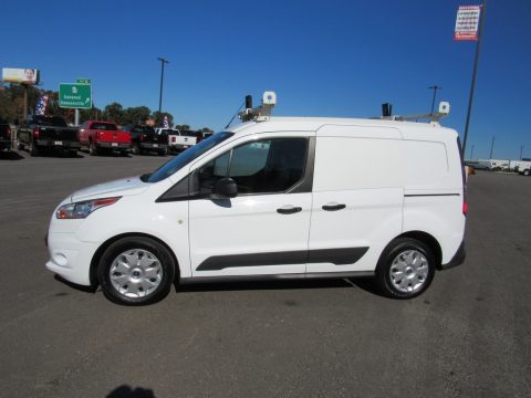 Frozen White Ford Transit Connect XLT Cargo Van.  Click to enlarge.