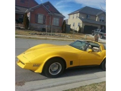 Yellow Chevrolet Corvette Coupe.  Click to enlarge.