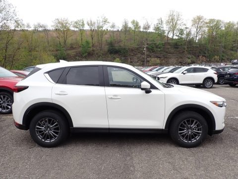 Snowflake White Pearl Mazda CX-5 Touring AWD.  Click to enlarge.