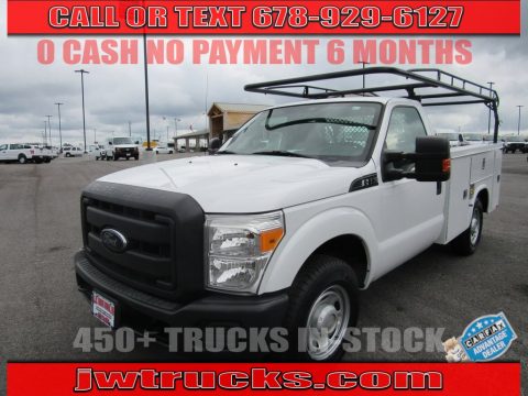 Oxford White Ford F350 Super Duty XL Regular Cab Chassis.  Click to enlarge.
