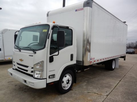 Arctic White Chevrolet Low Cab Forward 4500 Moving Truck.  Click to enlarge.
