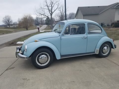 Baby Blue Volkswagen Beetle Coupe.  Click to enlarge.