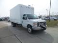 Front 3/4 View of 2021 Ford E Series Cutaway E450 Commercial Moving Truck #2