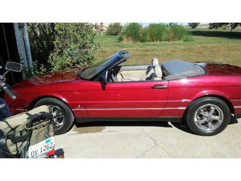 Pearl Red Cadillac Allante Convertible.  Click to enlarge.
