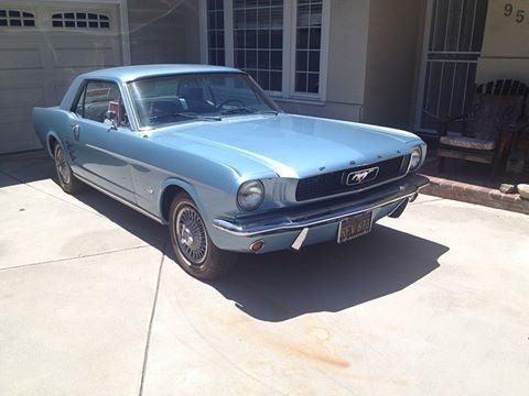 Silver Blue Metallic Ford Mustang Coupe.  Click to enlarge.