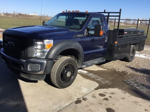 Dark Blue Pearl Ford F450 Super Duty XL Regular Cab 4x4 Chassis.  Click to enlarge.