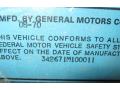 Info Tag of 1971 Oldsmobile Cutlass Supreme Convertible #17