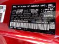 Acura Color Code R556P Valencia Red Pearl #25