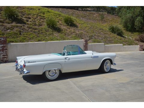 Snowshoe White Ford Thunderbird Convertible.  Click to enlarge.