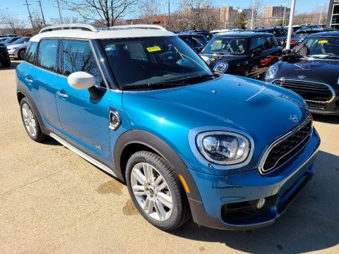 Island Blue Metallic Mini Countryman Cooper S All4.  Click to enlarge.