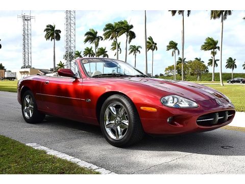 Carnival Red Pearl Metallic Jaguar XK XK8 Convertible.  Click to enlarge.