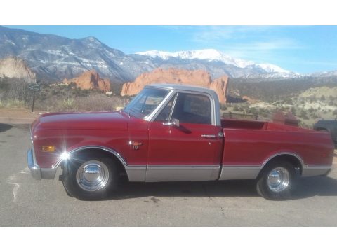 Custom Dark Red Chevrolet C/K C10 Standard Regular Cab.  Click to enlarge.