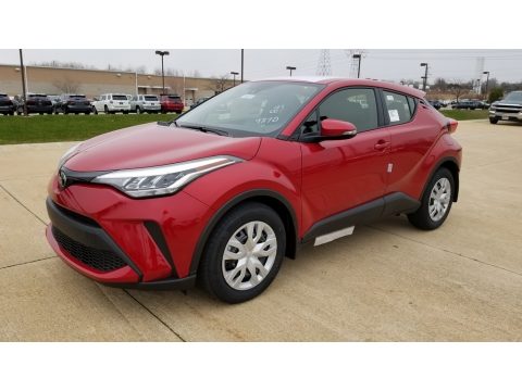 Supersonic Red Toyota C-HR LE.  Click to enlarge.