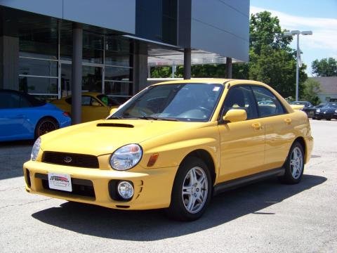 Sonic Yellow Subaru Impreza WRX Sedan.  Click to enlarge.