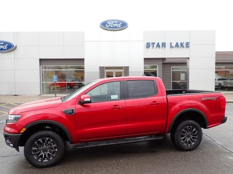 Rapid Red Ford Ranger Lariat SuperCrew 4x4.  Click to enlarge.