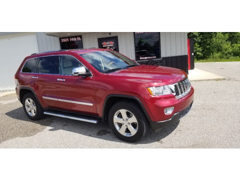 Deep Cherry Red Crystal Pearl Jeep Grand Cherokee Overland 4x4.  Click to enlarge.