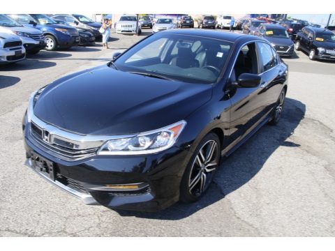 Crystal Black Pearl Honda Accord Sport Sedan.  Click to enlarge.