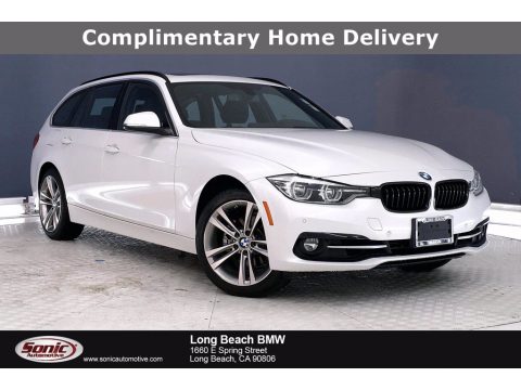 Mineral White Metallic BMW 3 Series 330i xDrive Sports Wagon.  Click to enlarge.