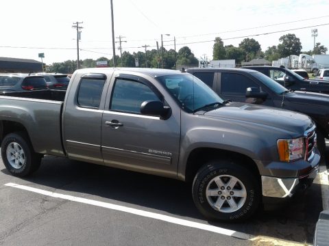 Mocha Steel Metallic GMC Sierra 1500 SLE Extended Cab 4x4.  Click to enlarge.