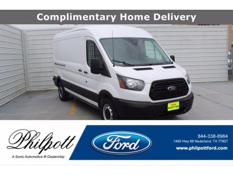 Oxford White Ford Transit Van 250 MR Long.  Click to enlarge.