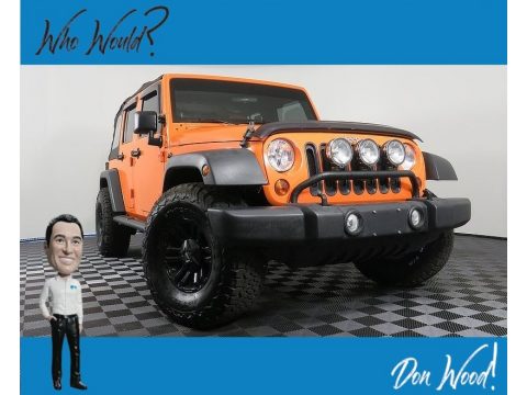 Crush Orange Jeep Wrangler Unlimited Sport 4x4.  Click to enlarge.