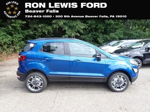 Lightning Blue Metallic Ford EcoSport SES 4WD.  Click to enlarge.