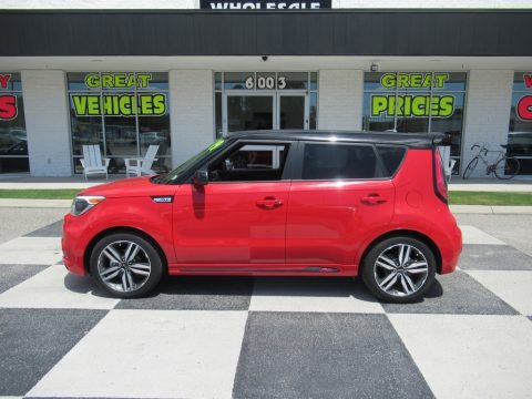 Inferno Red Kia Soul +.  Click to enlarge.