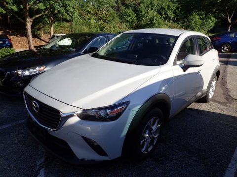 Crystal White Pearl Mica Mazda CX-3 Sport AWD.  Click to enlarge.