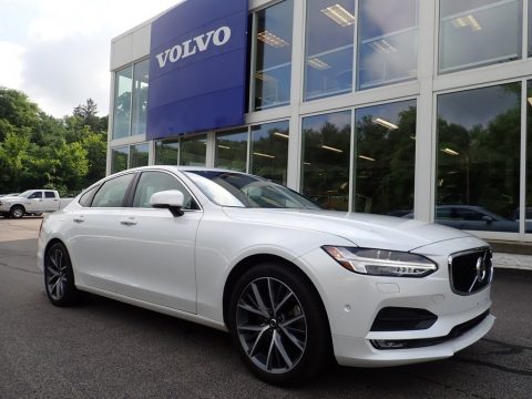Ice White Volvo S90 T6 AWD.  Click to enlarge.
