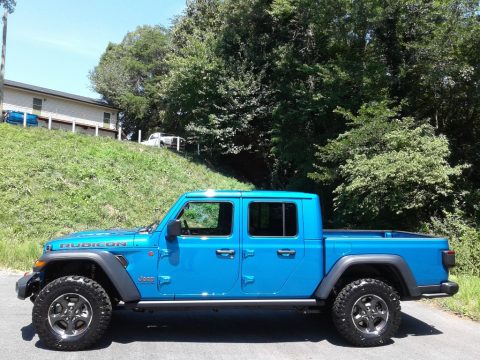 Hydro Blue Pearl Jeep Gladiator Rubicon 4x4.  Click to enlarge.
