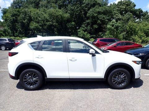 Snowflake White Pearl Mazda CX-5 Sport AWD.  Click to enlarge.