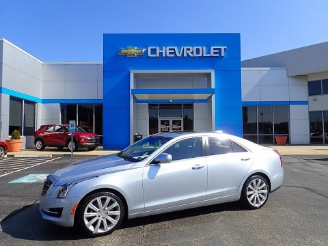 Silver Moonlight Metallic Cadillac ATS Luxury AWD.  Click to enlarge.