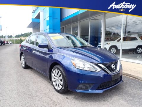 Deep Blue Pearl Nissan Sentra S.  Click to enlarge.