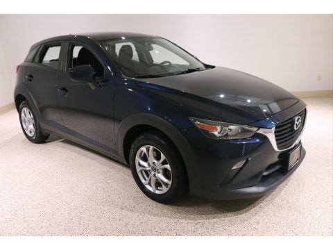Deep Crystal Blue Mica Mazda CX-3 Sport AWD.  Click to enlarge.