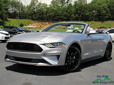 Iconic Silver Ford Mustang EcoBoost Convertible.  Click to enlarge.