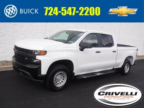 Summit White Chevrolet Silverado 1500 WT Crew Cab 4x4.  Click to enlarge.