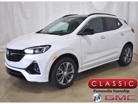 White Frost Tricoat Buick Encore GX Essence AWD.  Click to enlarge.