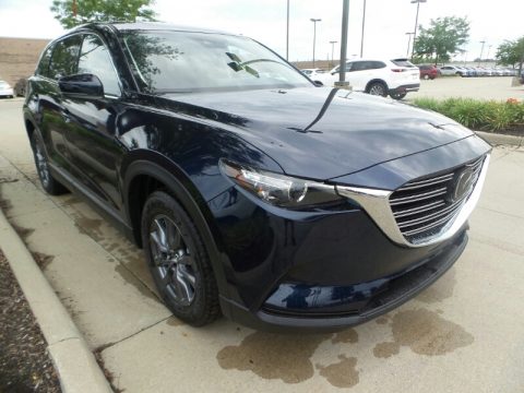 Deep Crystal Blue Mica Mazda CX-9 Touring AWD.  Click to enlarge.