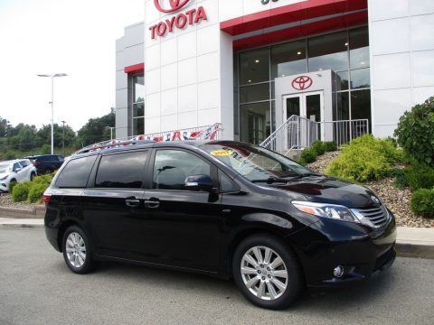 Midnight Black Metallic Toyota Sienna Limited AWD.  Click to enlarge.