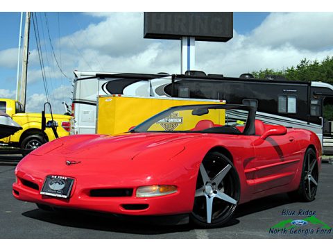 Torch Red Chevrolet Corvette Convertible.  Click to enlarge.