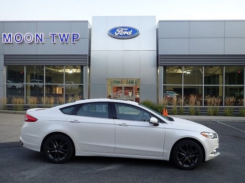 White Platinum Ford Fusion SE AWD.  Click to enlarge.