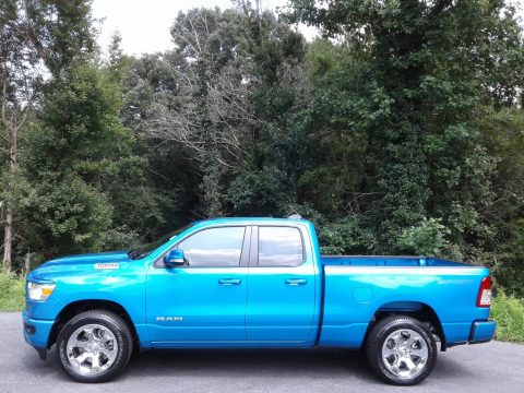 Hydro Blue Pearl Ram 1500 Big Horn Quad Cab 4x4.  Click to enlarge.