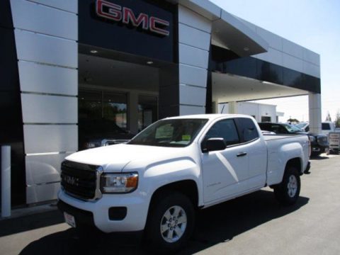 Summit White GMC Canyon Extended Cab 4WD.  Click to enlarge.