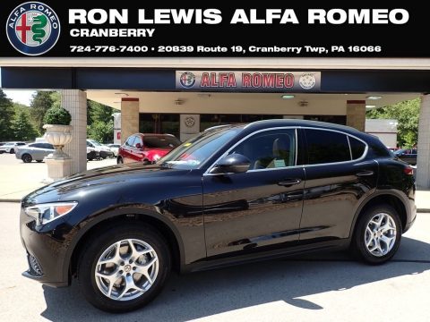 Vulcano Black Metallic Alfa Romeo Stelvio Sport AWD.  Click to enlarge.