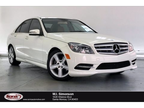 Arctic White Mercedes-Benz C 300 Sport.  Click to enlarge.