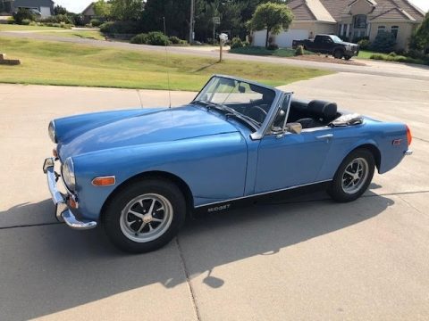 Light Blue Metallic MG Midget .  Click to enlarge.